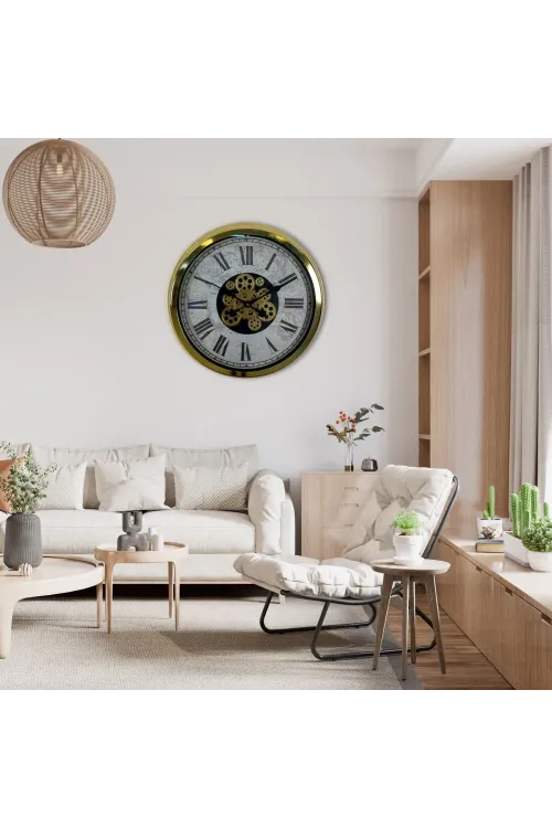 Gold Atlas Royale 60 Cm Çarklı Duvar Saati