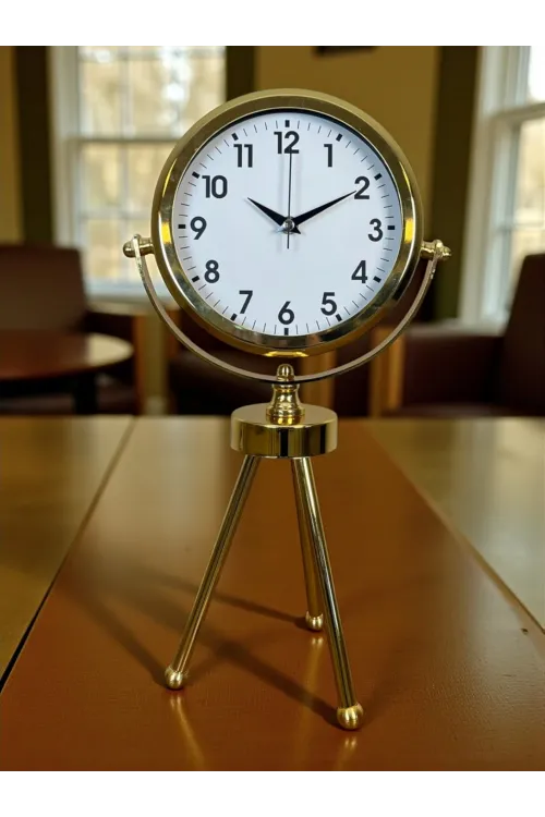 Gold Luxury Modern Üç Ayaklı Masa Saati