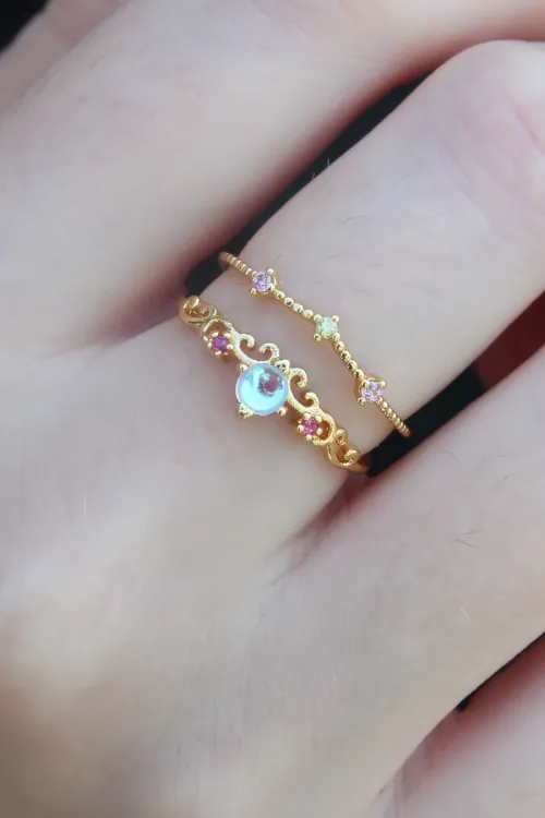 ietaks™ Gold Renk Zirkon Taşlı Taç Model Kadın Yüzük