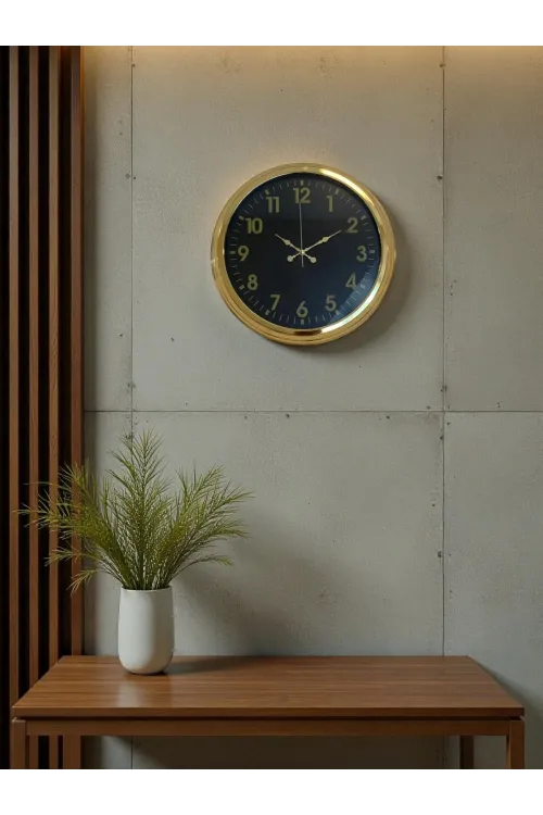 Golden Night Luxury 40 Cm Metal Duvar Saati