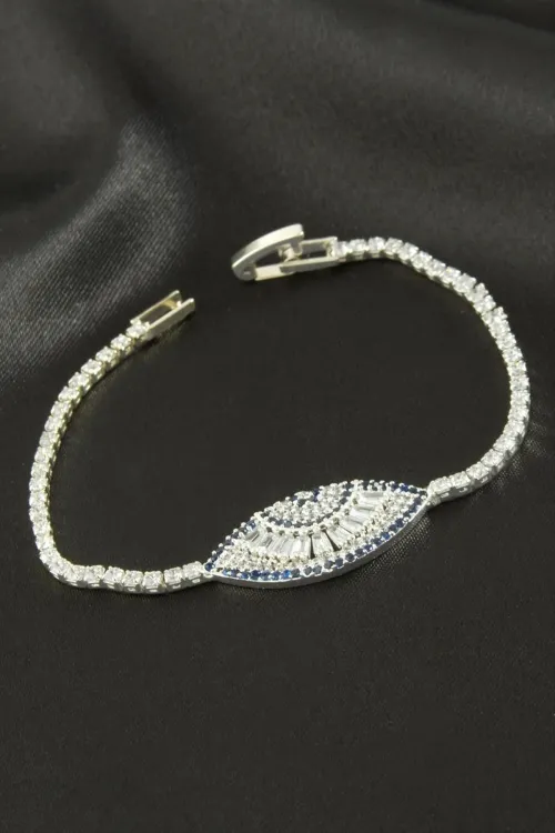 Göz Zirkon Taşlı Çocuk Bileklik 16 cm