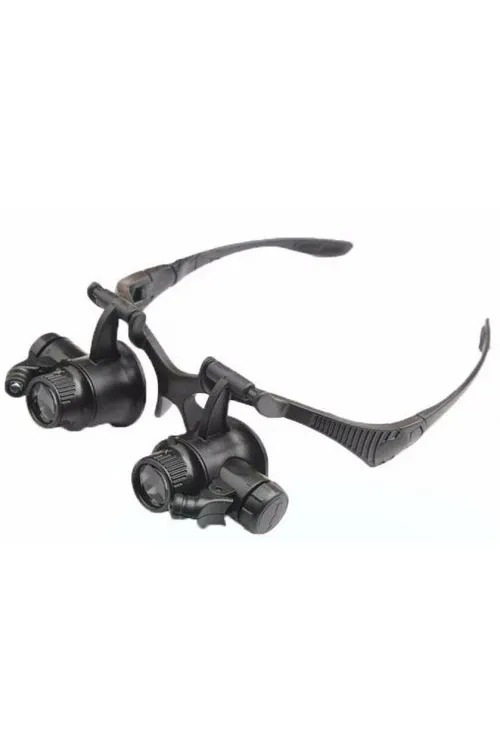 Gözlük Modeli 10x 15x 20x 25x Lens,2led Işıklı,büyüteç