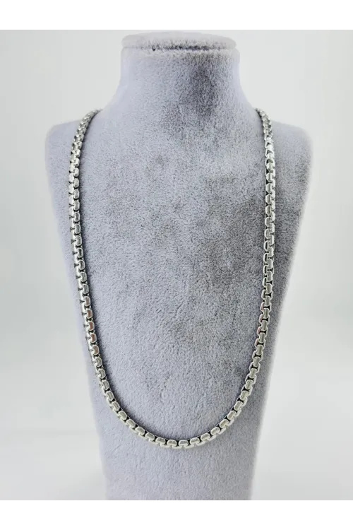 Gri Çelik Çelik Kolye 60 Cm - Ekl0056
