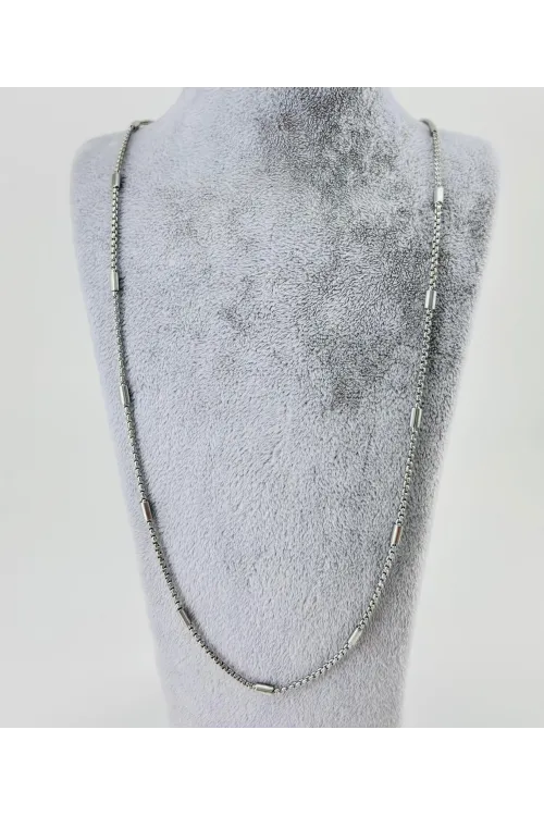 Gri Çelik Erkek Kolye 60 Cm - Ekl0003