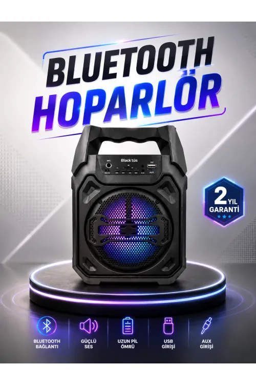 Güçlü Ve Şarj Edilebilir Bluetooth Hoparlör 6.5 İnç
