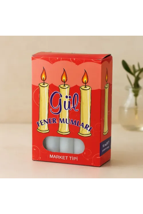 Gül Kokulu Mum 10lu Paket