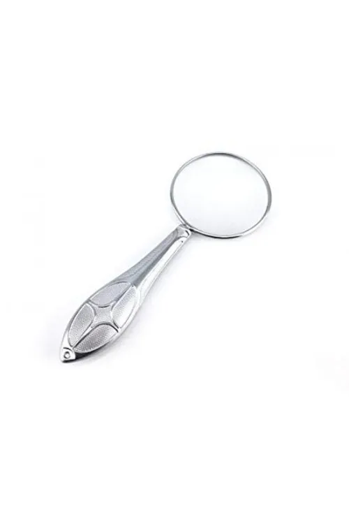 Gümüş Renkli 5x - 45 Mm Zarif Işlemeli Özel Tasarlanmış Büyüteç MG18155-8