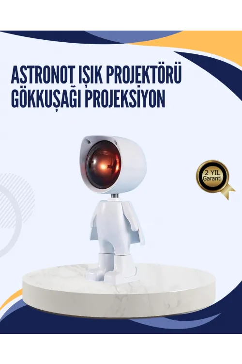 Gün Batımı Efekti Sunan Astronot Led Masa Lambası