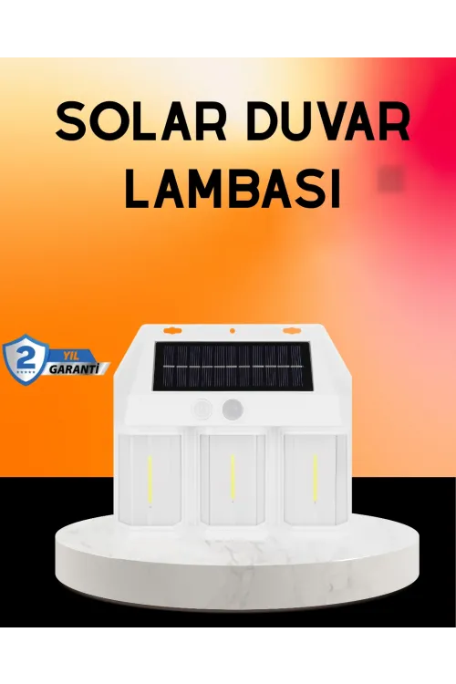 Güneş Enerjili 3 Modlu Duvar Apliği – Bahçe Ve Garaj Aydınlatması