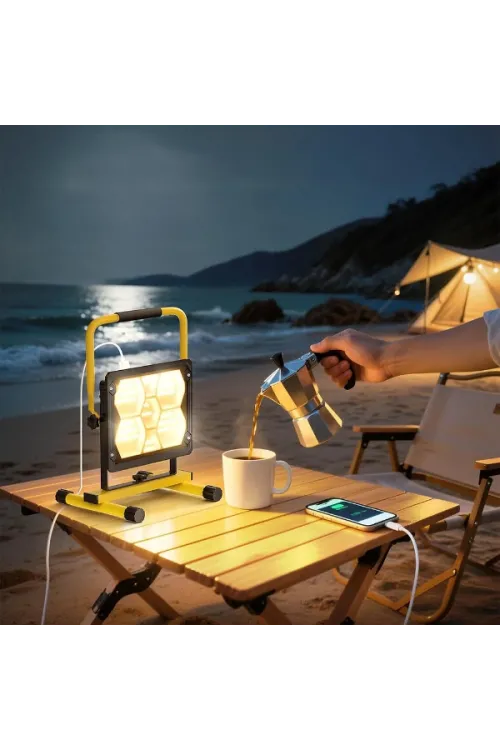 Güneş Enerjili 400 Ledli Powerbank Projektör