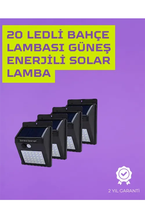 Güneş Enerjili Akıllı Duvar Lambası | Pır Sensörlü, Otomatik Aydınlatma, Dış Mekan İçin