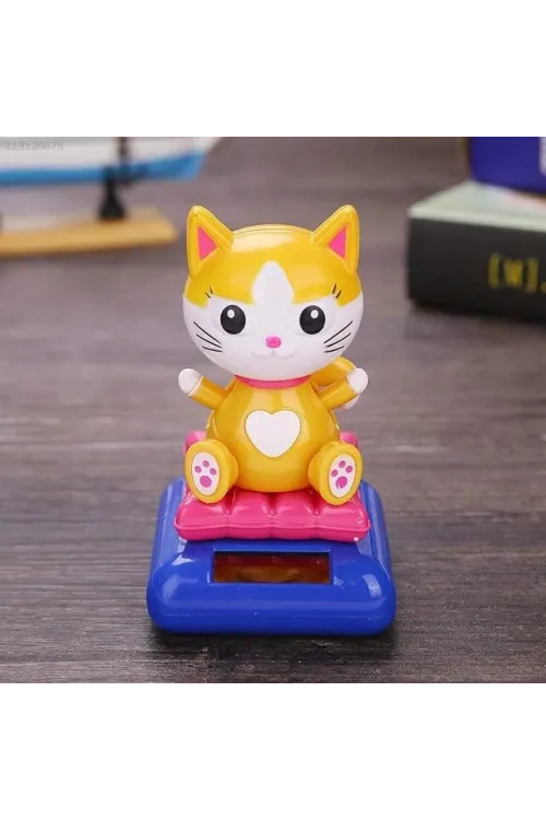Güneş Enerjili Solar Sallanan Kedi