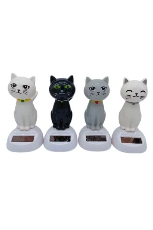 Güneş Enerjili Solar Sallanan Kedi