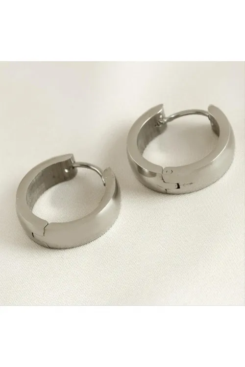 Halka Lüks Çelik Küpe 1,5 cm
