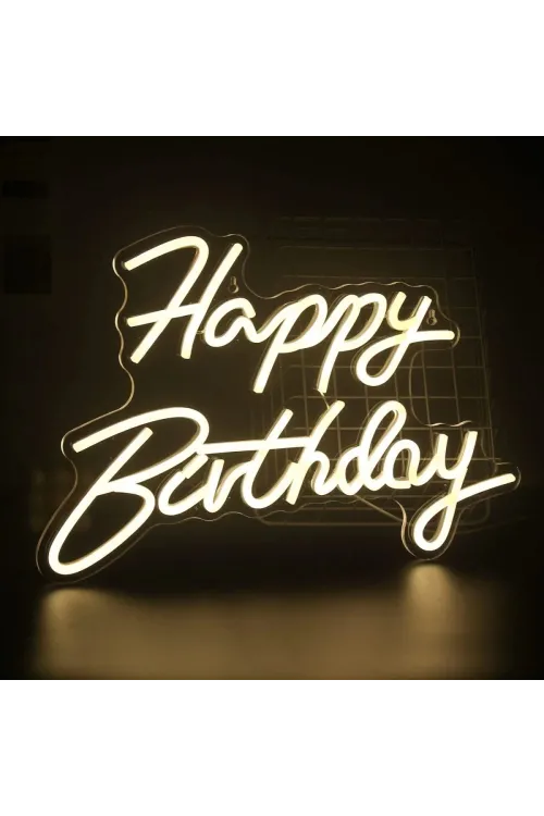 Happy Bırthday Yazılı Neon Led