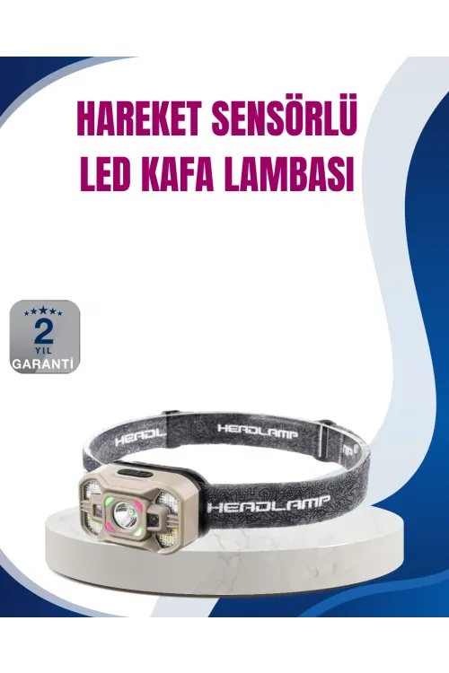 Hareket Sensörlü Led Far 45 Derece Ayarlı Şarj Edilebilir
