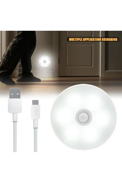 Hareket Sensörlü Usb Şarjlı Led Işık Lamba
