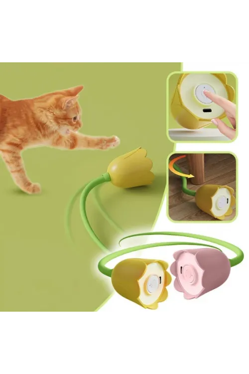 Hareketli Çiçek Kedi Oyuncağı