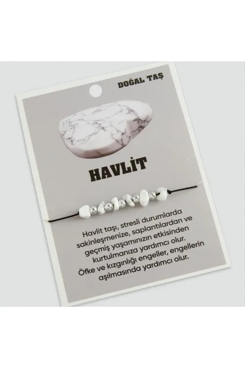 Havlit Doğaltaşlı İp Bileklik