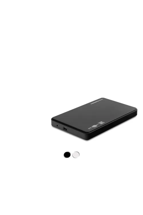 Hdd Kutu Usb2.0 Plastik Sata 2.5 Siyah - Beyaz HDX1757