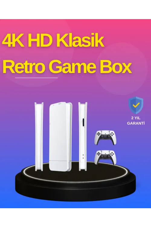 Hdmı Çıkışlı Kablosuz 2 Kollu 4k Retro Oyun Kutusu