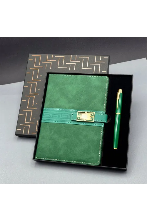 Hediyelik Defter Kalem Set Yeşil