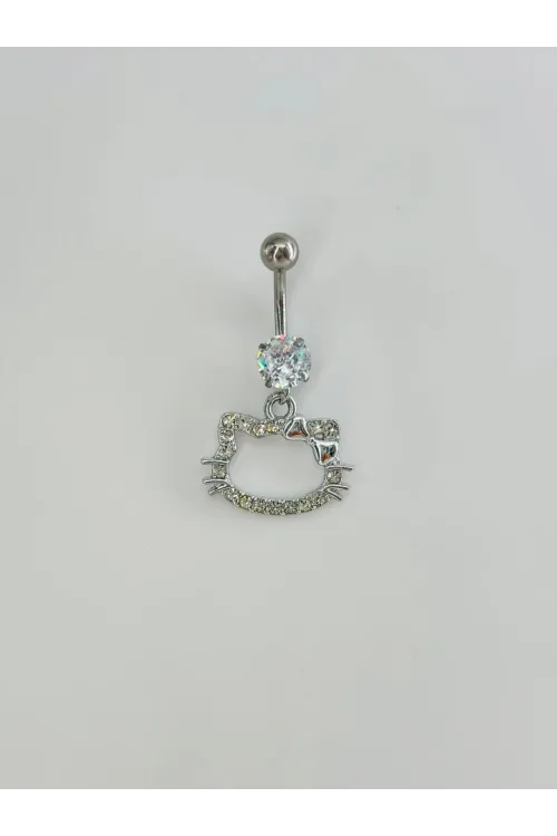 Hello Kıtty Detaylı Göbek Piercing - Pg0107