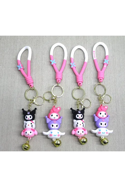 Hello Kitty Ve Arkadaşları Silikon Anahtarlık