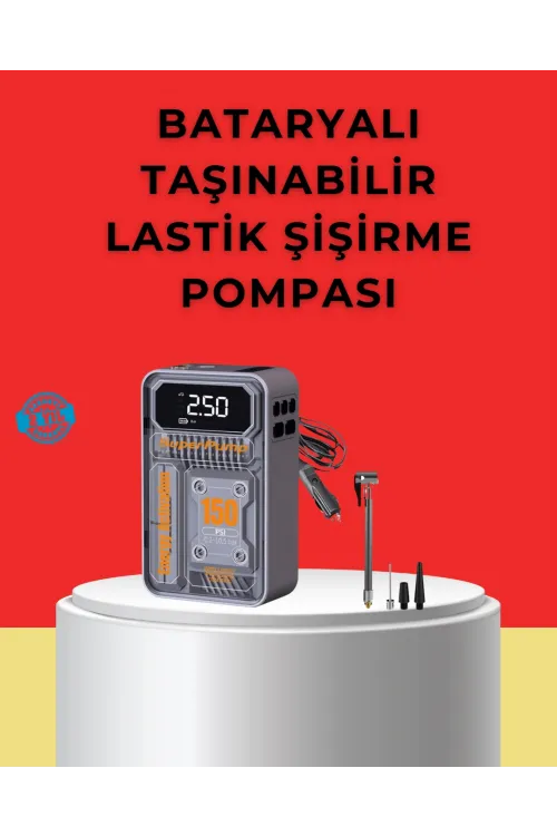 Hızlı Şişirme Güçlü Motorlu 150 Psı Araba Lastik Pompası