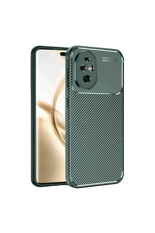 Honor 200 Kılıf Auto Focus Karbon Kapak - Koyu Yeşil