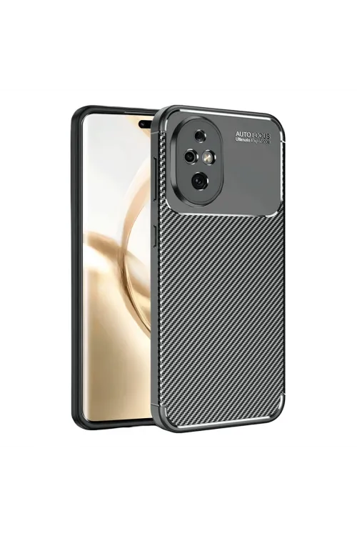 Honor 200 Kılıf Auto Focus Karbon Kapak - Siyah