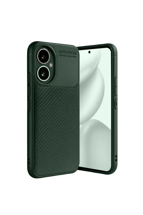 Honor 400 Kılıf Auto Focus Karbon Kapak - Koyu Yeşil