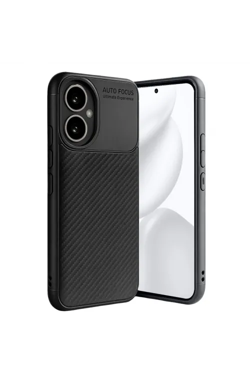 Honor 400 Kılıf Auto Focus Karbon Kapak - Siyah