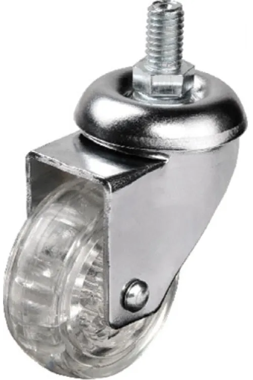 Hts 302 - 50x20 mm Şeffaf Makaralı Vidalı Teker