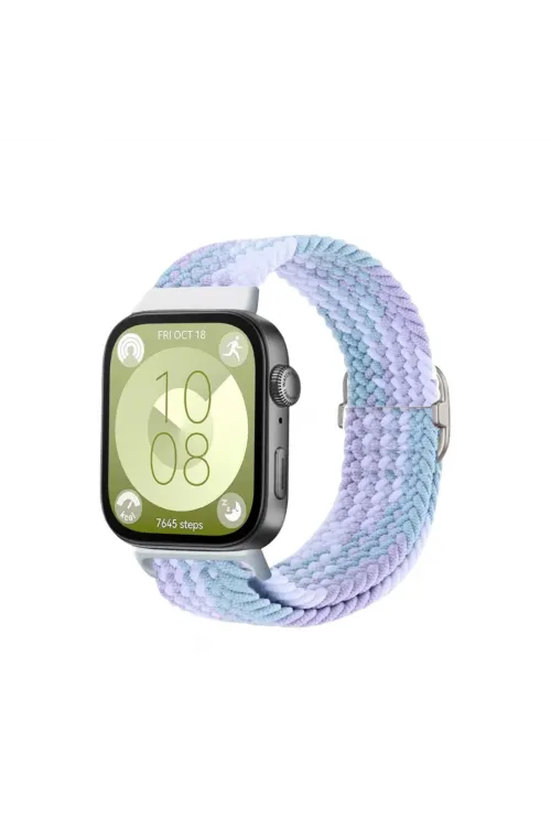 Huawei Fit 4  Kordon (saat Değildir) - Lila-beyaz