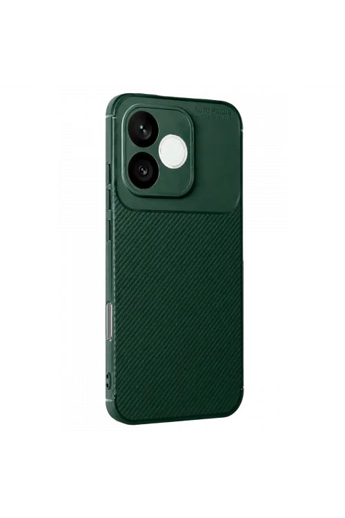 Huawei Honor 600 Lite Auto Focus Karbon Kapak - Koyu Yeşil