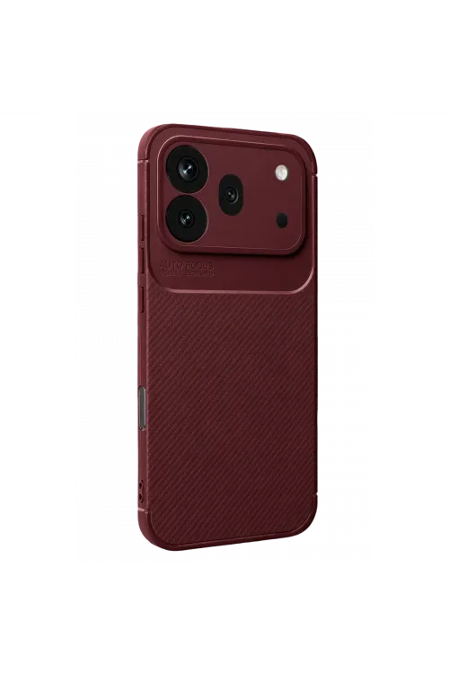 Huawei Honor 600 Pro Auto Focus Karbon Kapak - Bordo