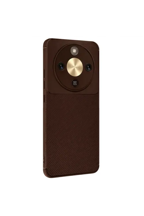 Huawei Honor Magic 8 Lite Auto Focus Karbon Kapak - Kahverengi