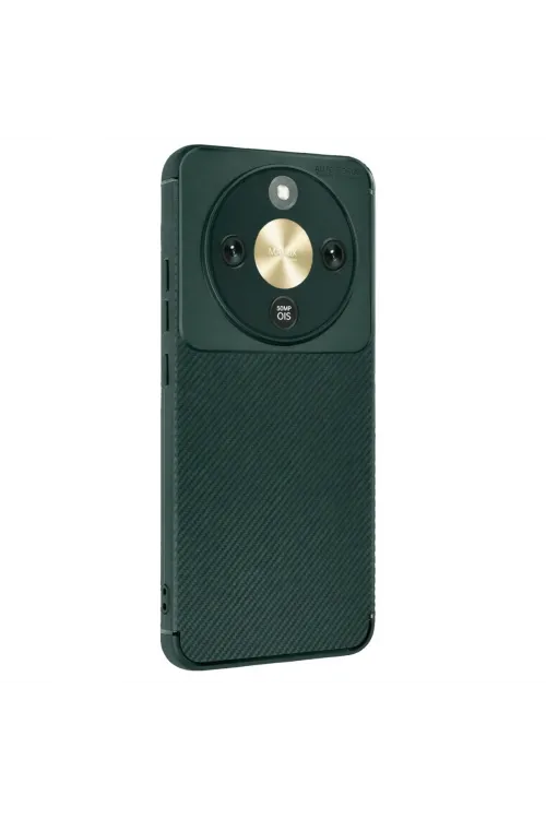 Huawei Honor Magic 8 Lite Auto Focus Karbon Kapak - Koyu Yeşil