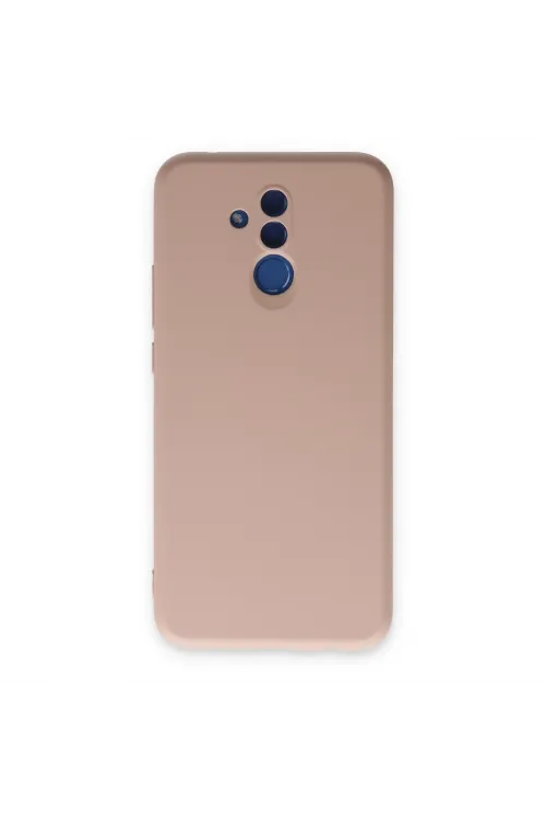 Huawei Mate 20 Lite Kılıf Nano İçi Kadife Silikon - Pudra
