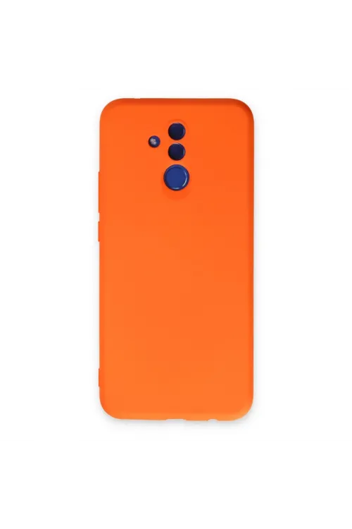 Huawei Mate 20 Lite Kılıf Nano İçi Kadife Silikon - Turuncu