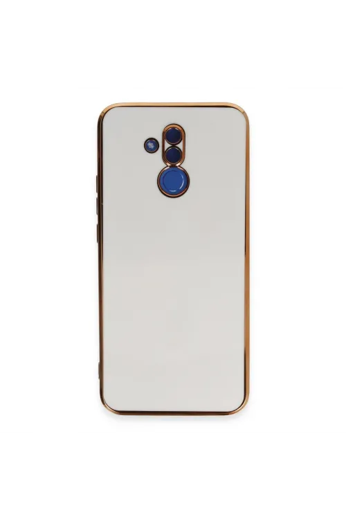 Huawei Mate 20 Lite Kılıf Volet Silikon - Beyaz