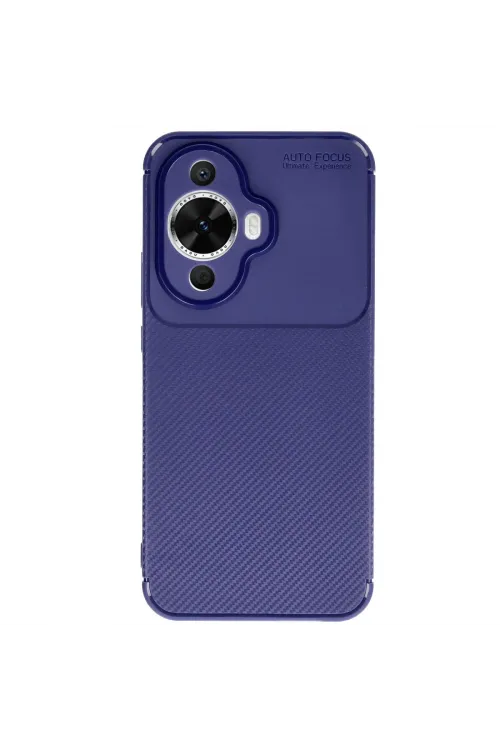 Huawei Nova 12s Kılıf Auto Focus Karbon Kapak - Lacivert