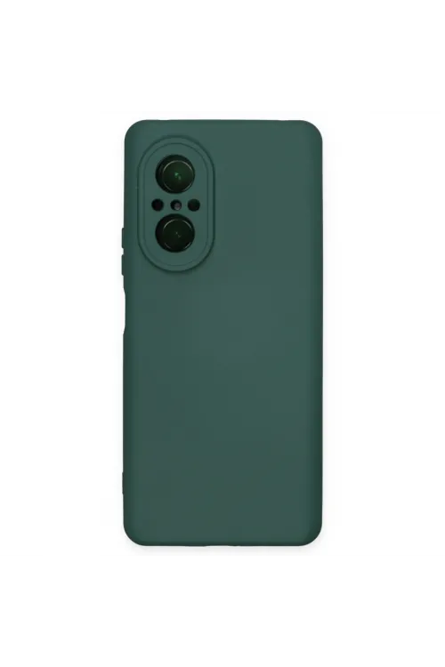 Huawei Nova 9 Se Kılıf Nano İçi Kadife Silikon - Koyu Yeşil