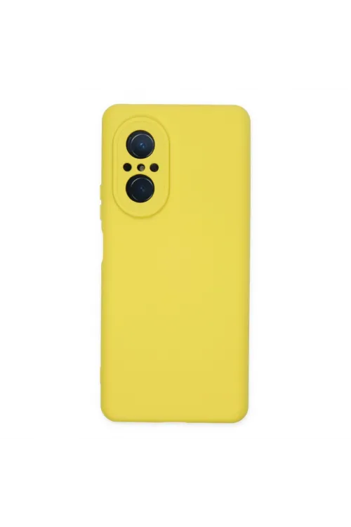 Huawei Nova 9 Se Kılıf Nano İçi Kadife Silikon - Sarı