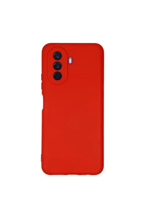 Huawei Nova Y70 Kılıf Nano İçi Kadife Silikon - Kırmızı