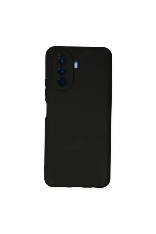 Huawei Nova Y70 Kılıf Nano İçi Kadife Silikon - Siyah