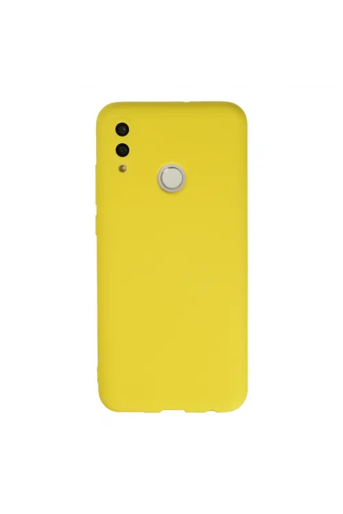 Huawei P Smart 2019 Kılıf Nano İçi Kadife Silikon - Sarı