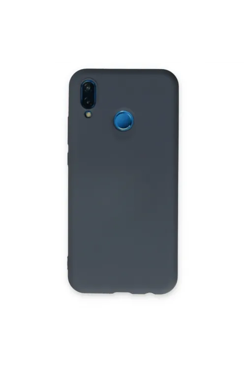 Huawei P20 Lite Kılıf Nano İçi Kadife Silikon - Gri