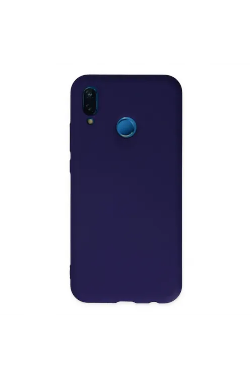 Huawei P20 Lite Kılıf Nano İçi Kadife Silikon - Mor